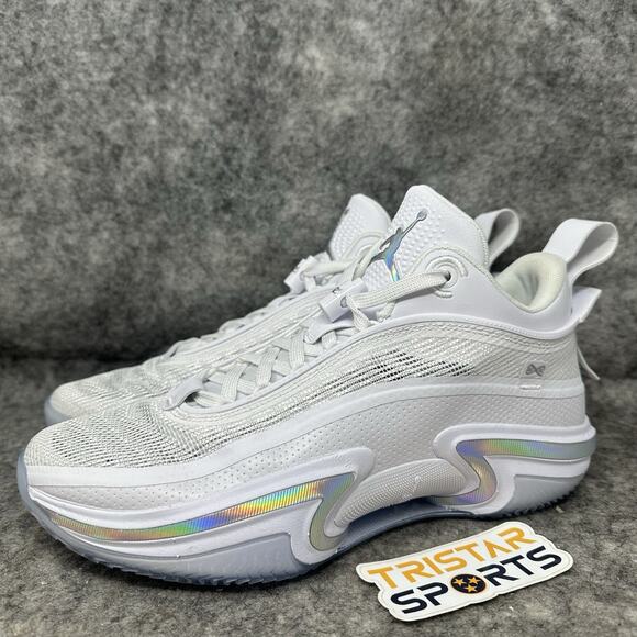 Nike Air Jordan 36 Low Basketball Shoes Mens Sz 9 White Pure Money DH0833-101 - Picture 1 of 8